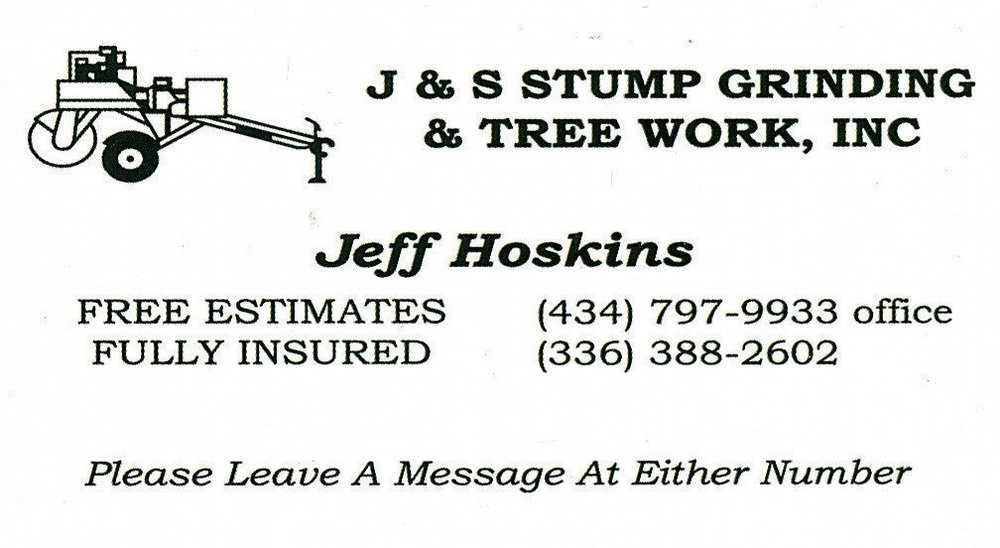 J & S Stump Grinding & Tree Work, Inc