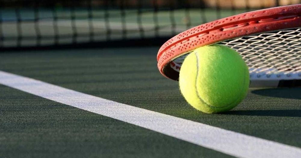 tennis racket and ball