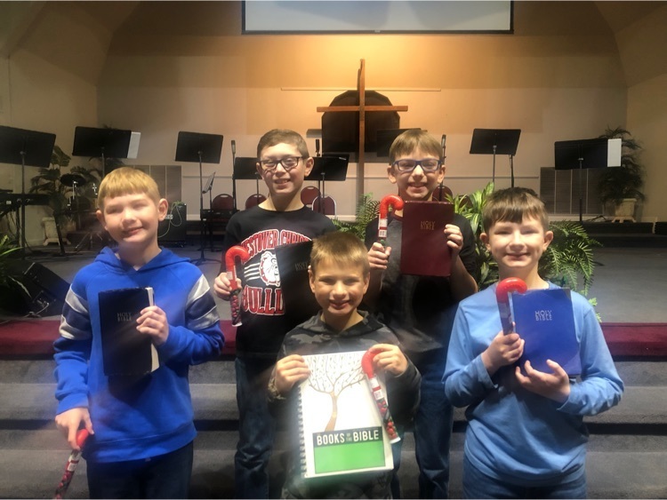 Congrats to our January Sword Drill Winners- Clayton (1st), Alex (2nd), Jonathan (3rd), Mason (4th), and Braxton (5th). The boys rocked sword drills this month! We are so proud of all your hard work! 