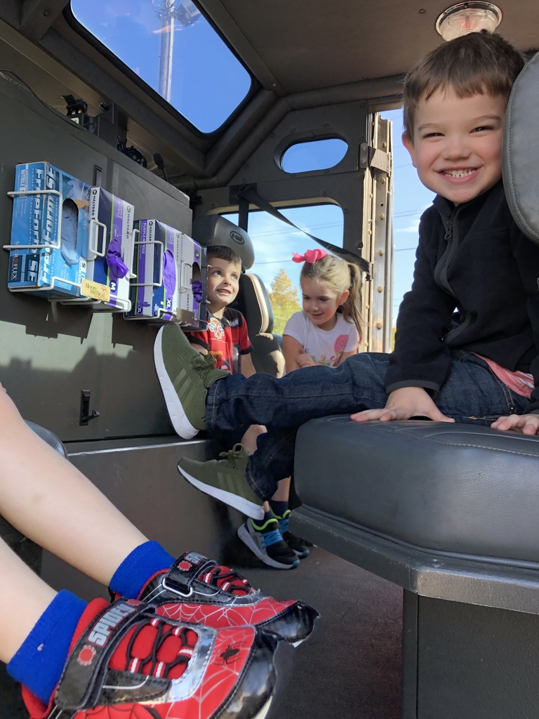 They got to sit in the fire trucks! 